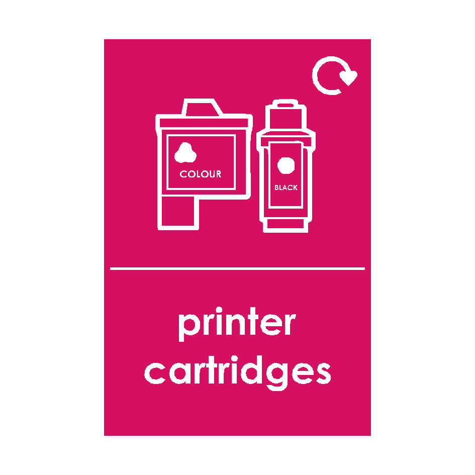 Printer Cartriges Waste Sticker | Safety-Label.co.uk