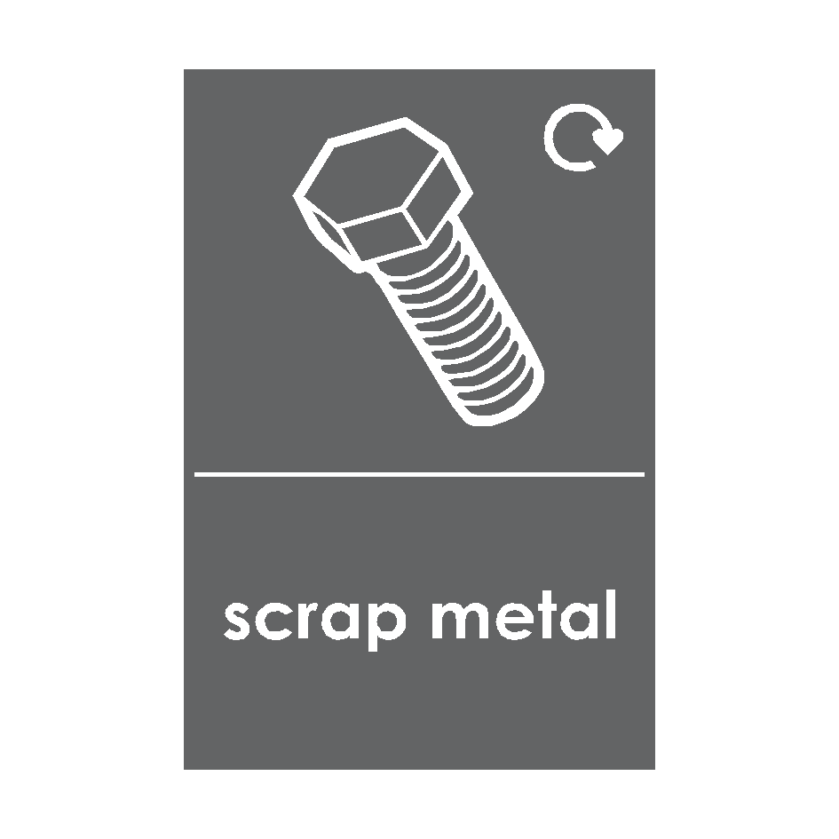 Scrap Metal Waste Recycling Sticker | Safety-Label.co.uk