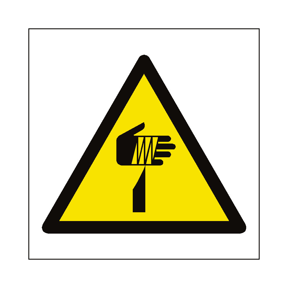 Sharp Hazard Symbol Label | Safety-Label.co.uk