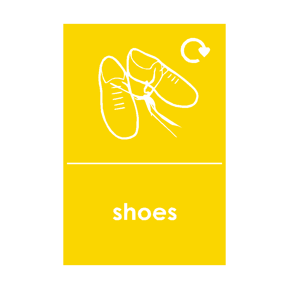 Shoes Waste Recycling Sticker | Safety-Label.co.uk