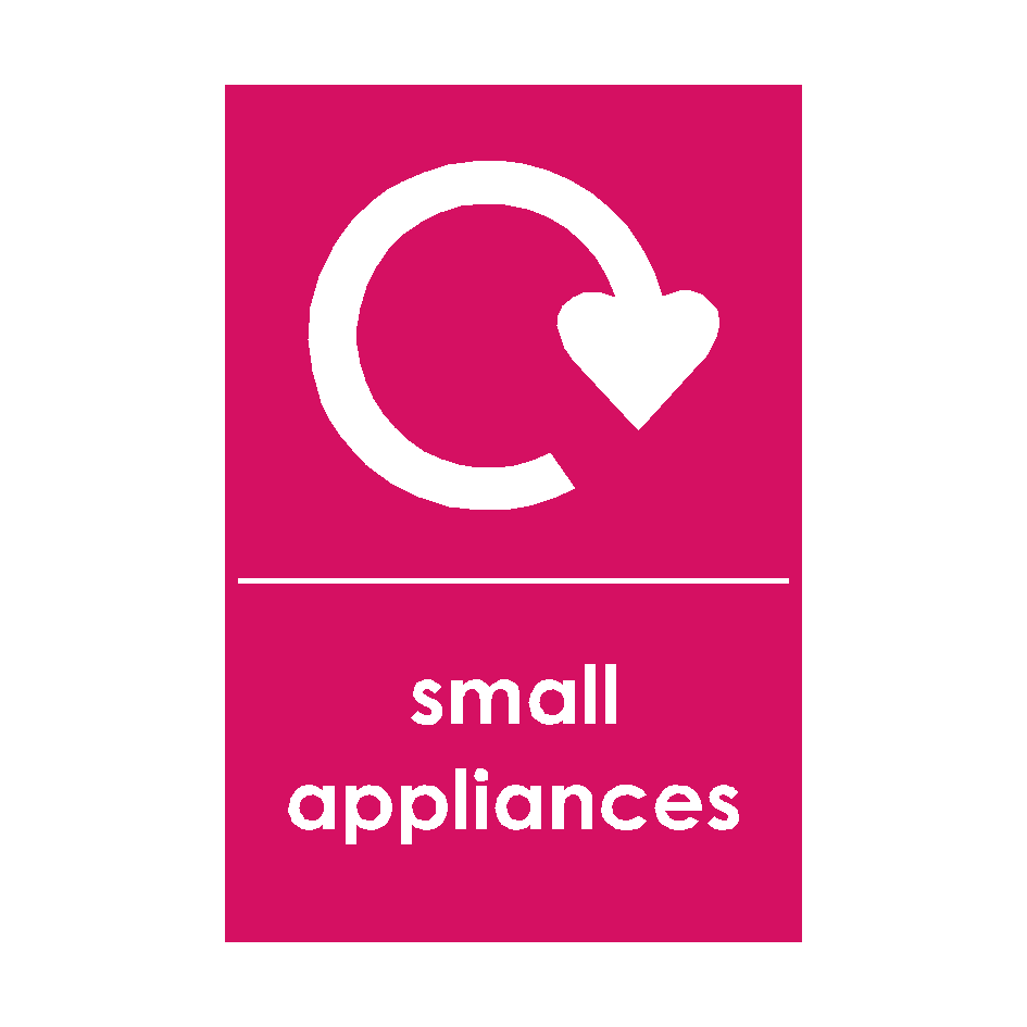 Small Appliances Waste Sign | Safety-Label.co.uk