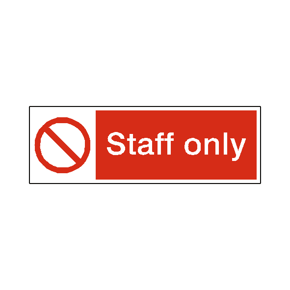 Staff Only Label | Safety-Label.co.uk