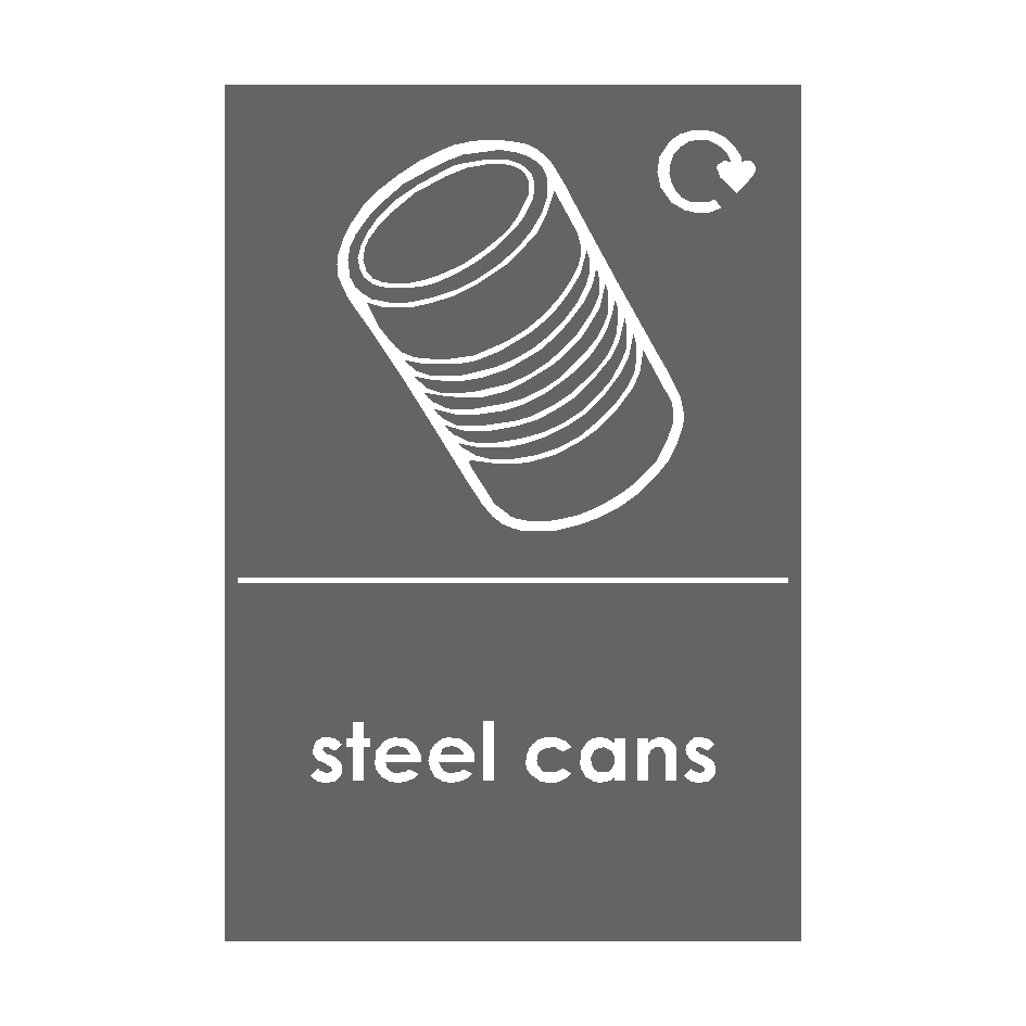 Steel Cans Waste Recycling Signs | Safety-Label.co.uk