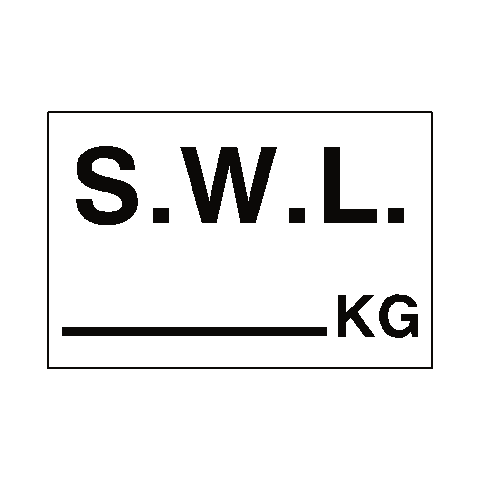 S.W.L Sticker Kg White | Safety-Label.co.uk