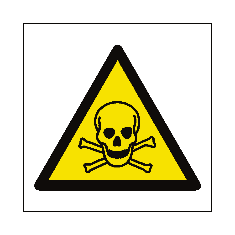 Toxic Material Hazard Symbol Label | Safety-Label.co.uk