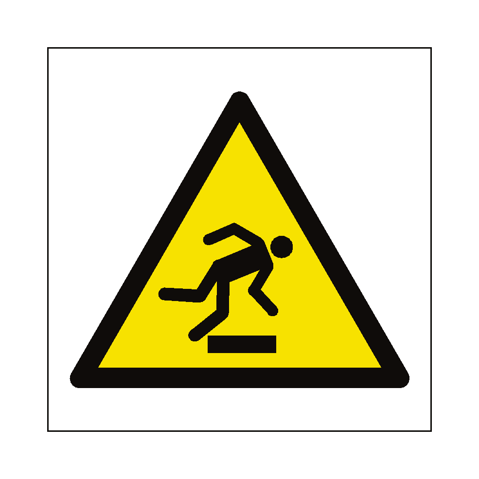 Trip Hazard Symbol Sign | Safety-Label.co.uk