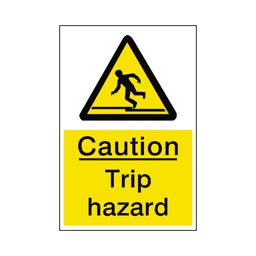 Trip Hazard Sticker | Safety-Label.co.uk