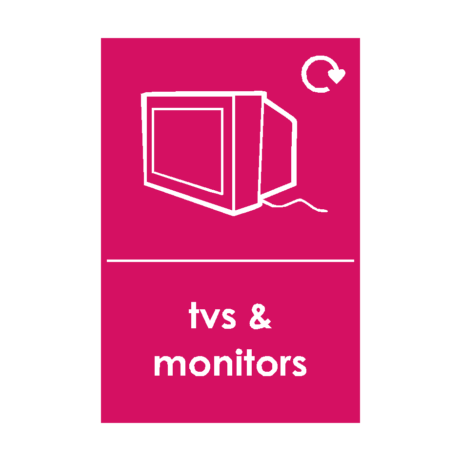 TV and Monitor Waste Sign | Safety-Label.co.uk