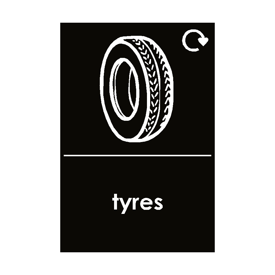 Tyres Waste Sign | Safety-Label.co.uk