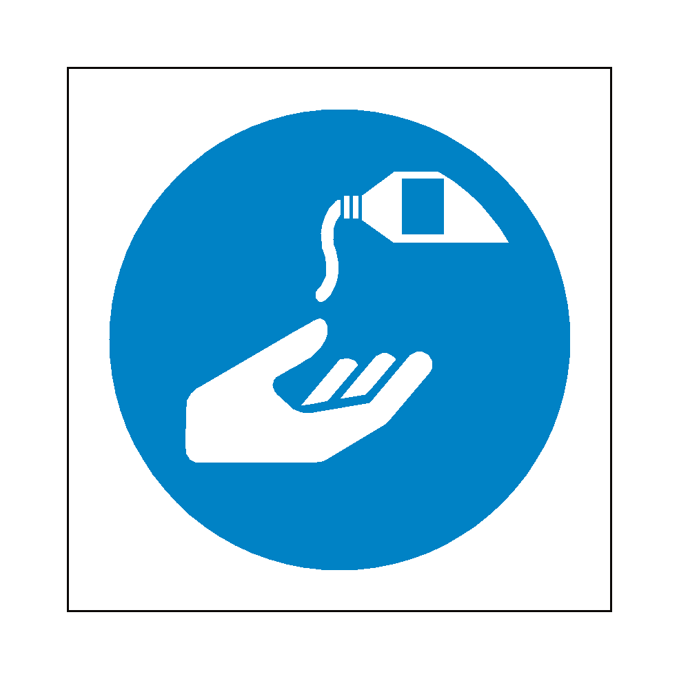 Use Barrier Cream Symbol Sign | Safety-Label.co.uk