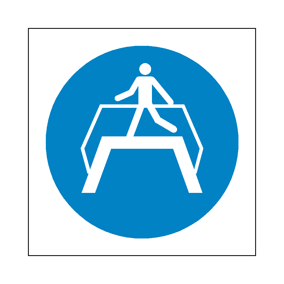 Use Footbridge Symbol Sign | Safety-Label.co.uk