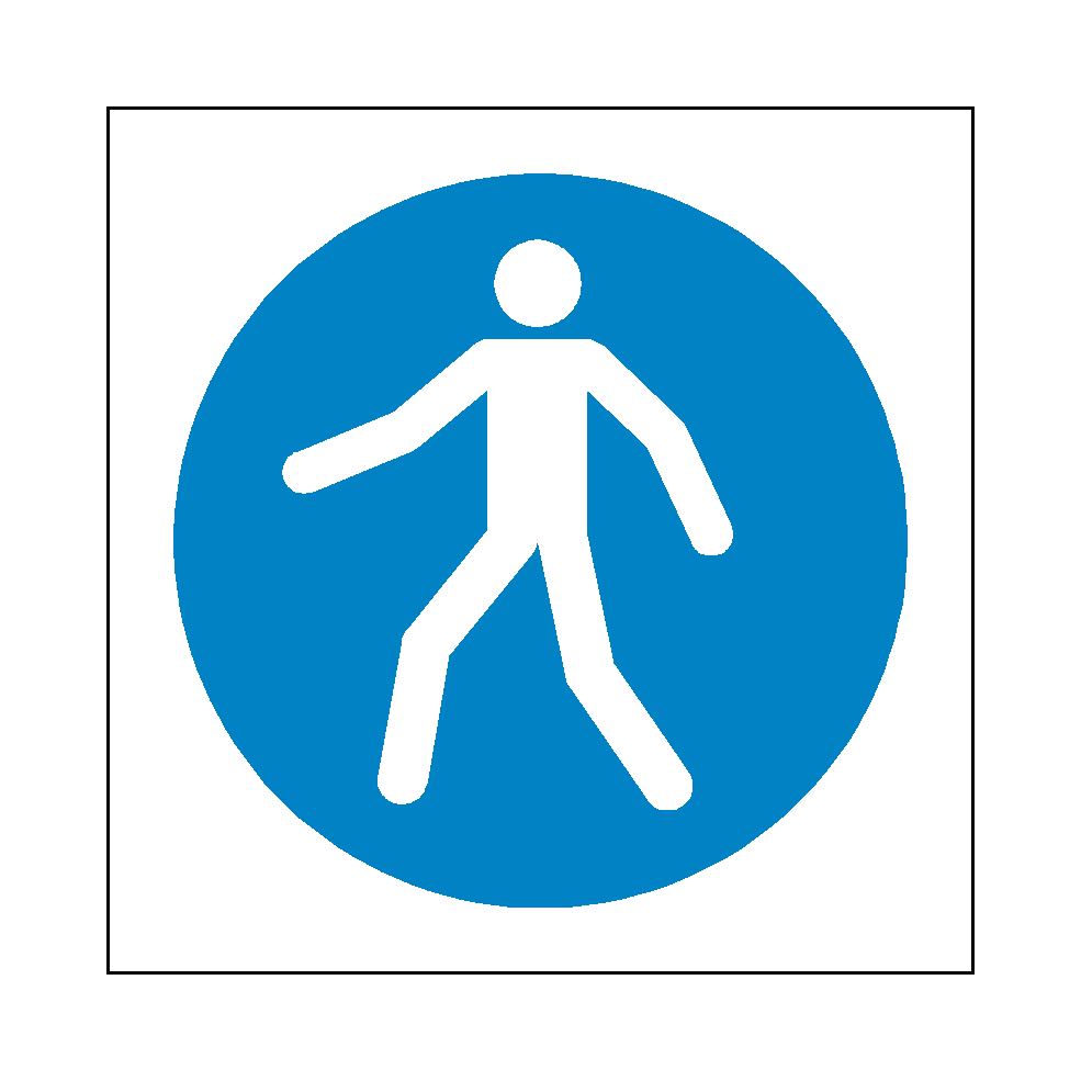 Use Walkway Symbol Sign | Safety-Label.co.uk
