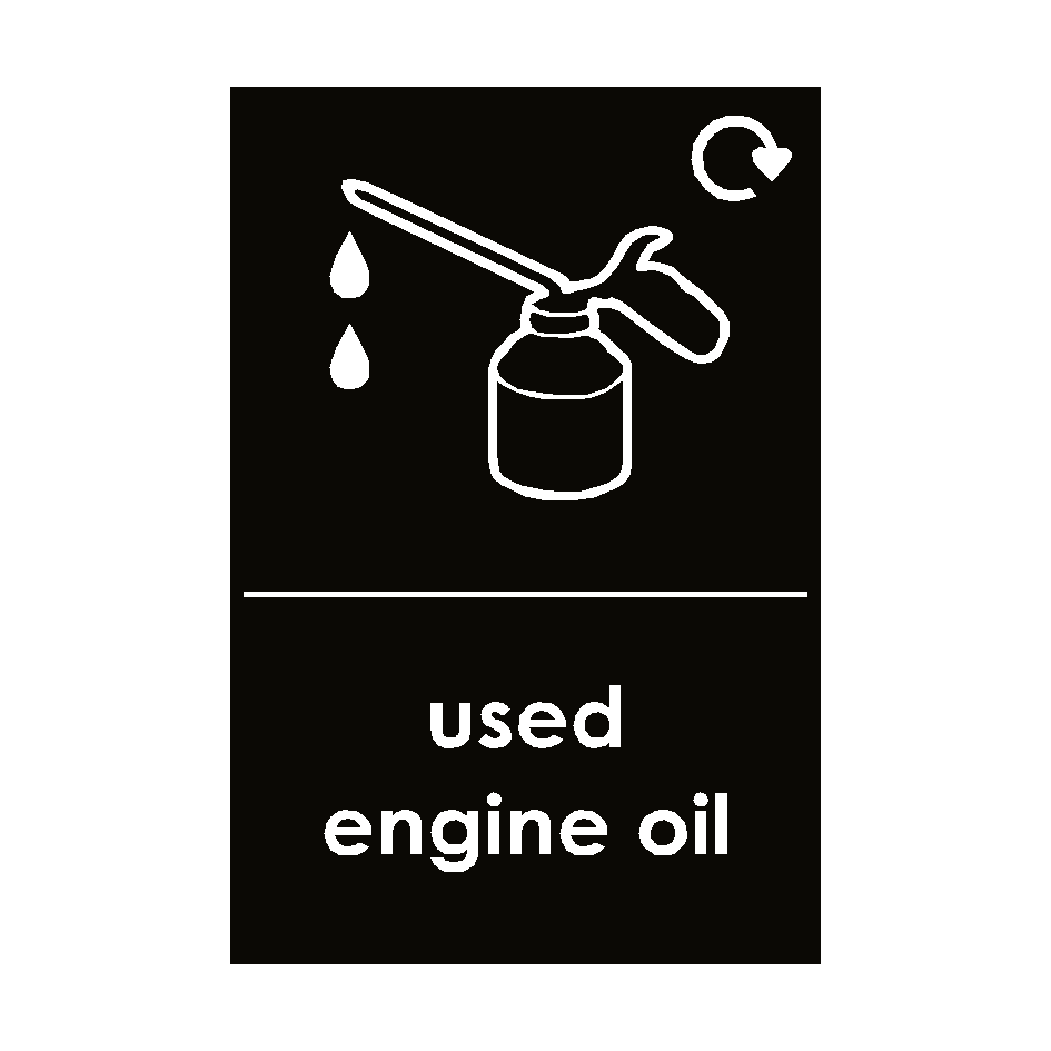 Used Engine Oil Sticker | Safety-Label.co.uk