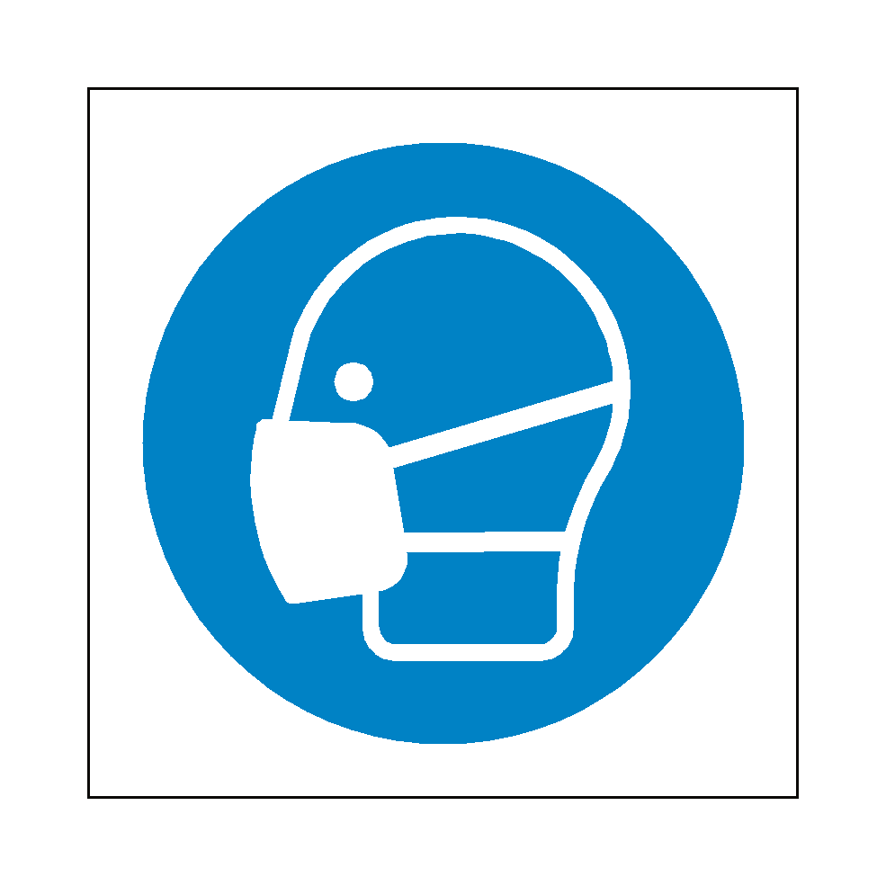 Wear Facemask Symbol Sign | Safety-Label.co.uk