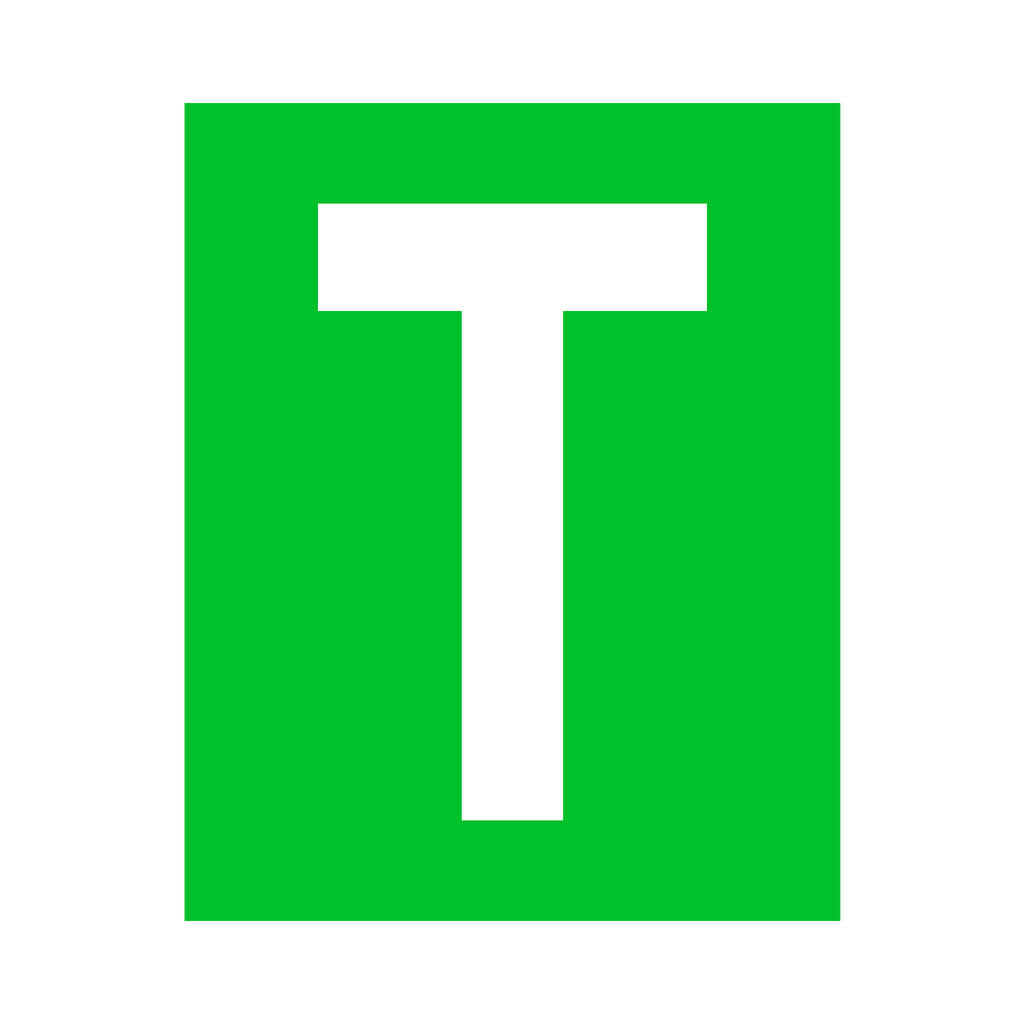 Green Letter T Sticker | Safety-Label.co.uk