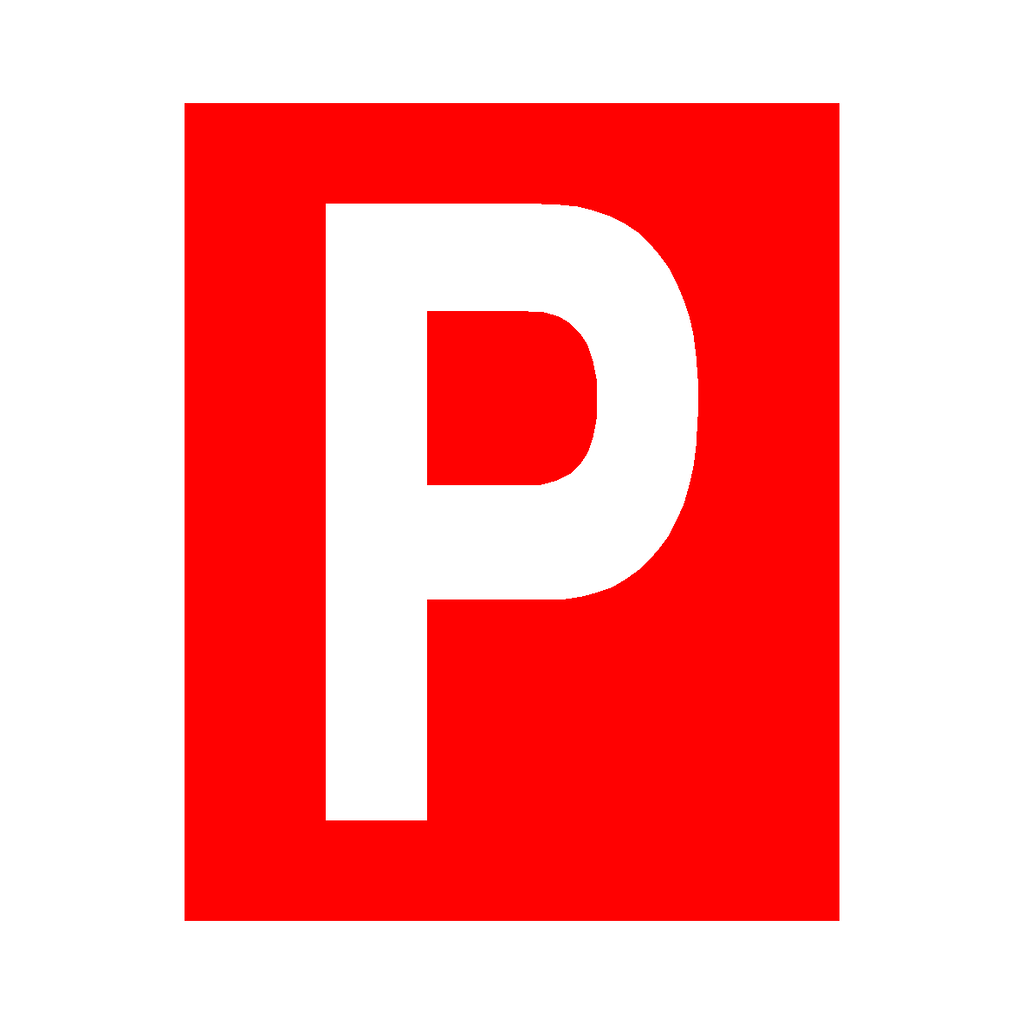 Red Letter P Sticker | Safety-Label.co.uk